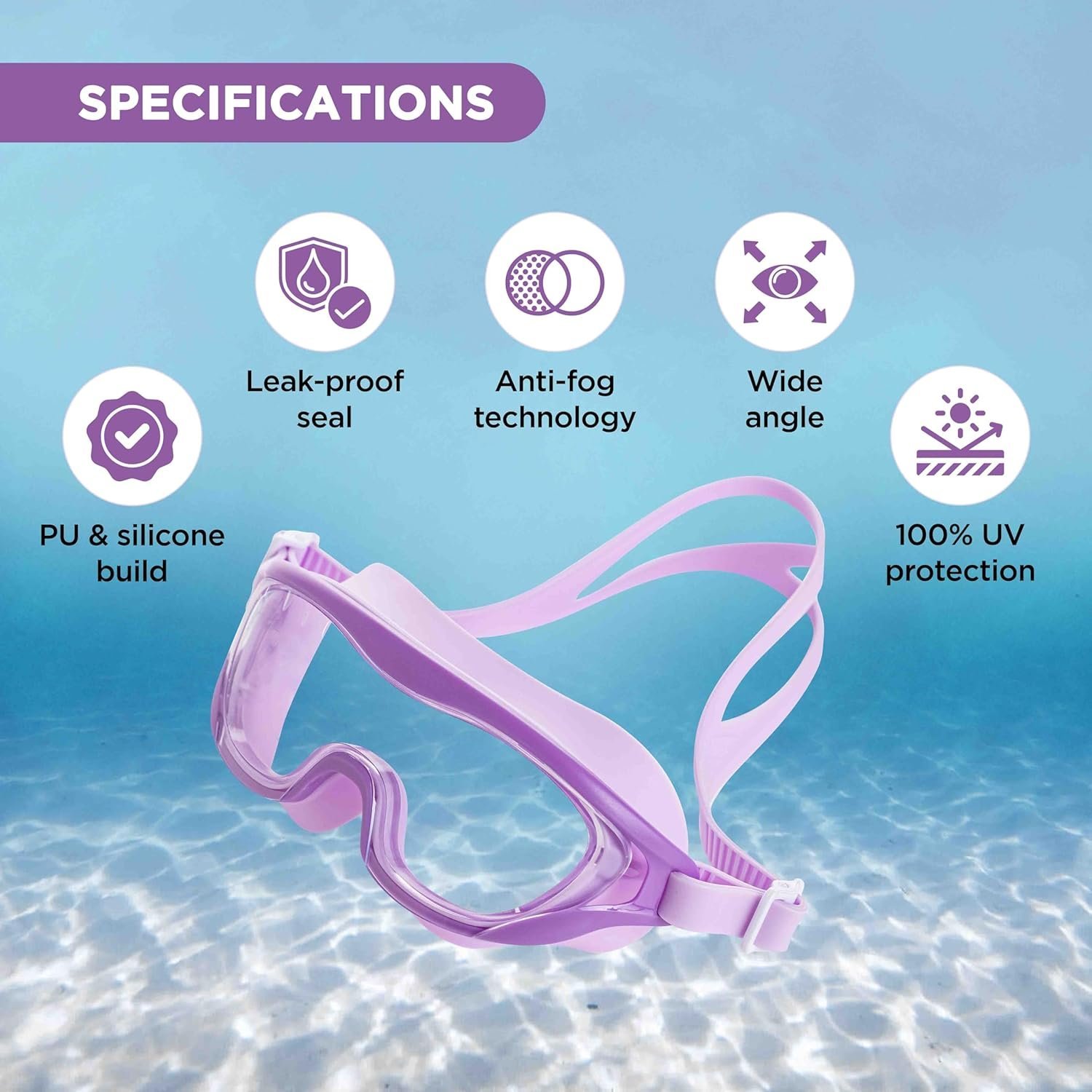 Lunettes de Natation Anti-Buée et Protection UV400 - نظارات سباحة احترافية مضادة للضباب والأشعة فوق البنفسجية برؤية 180درجة - الصورة 6
