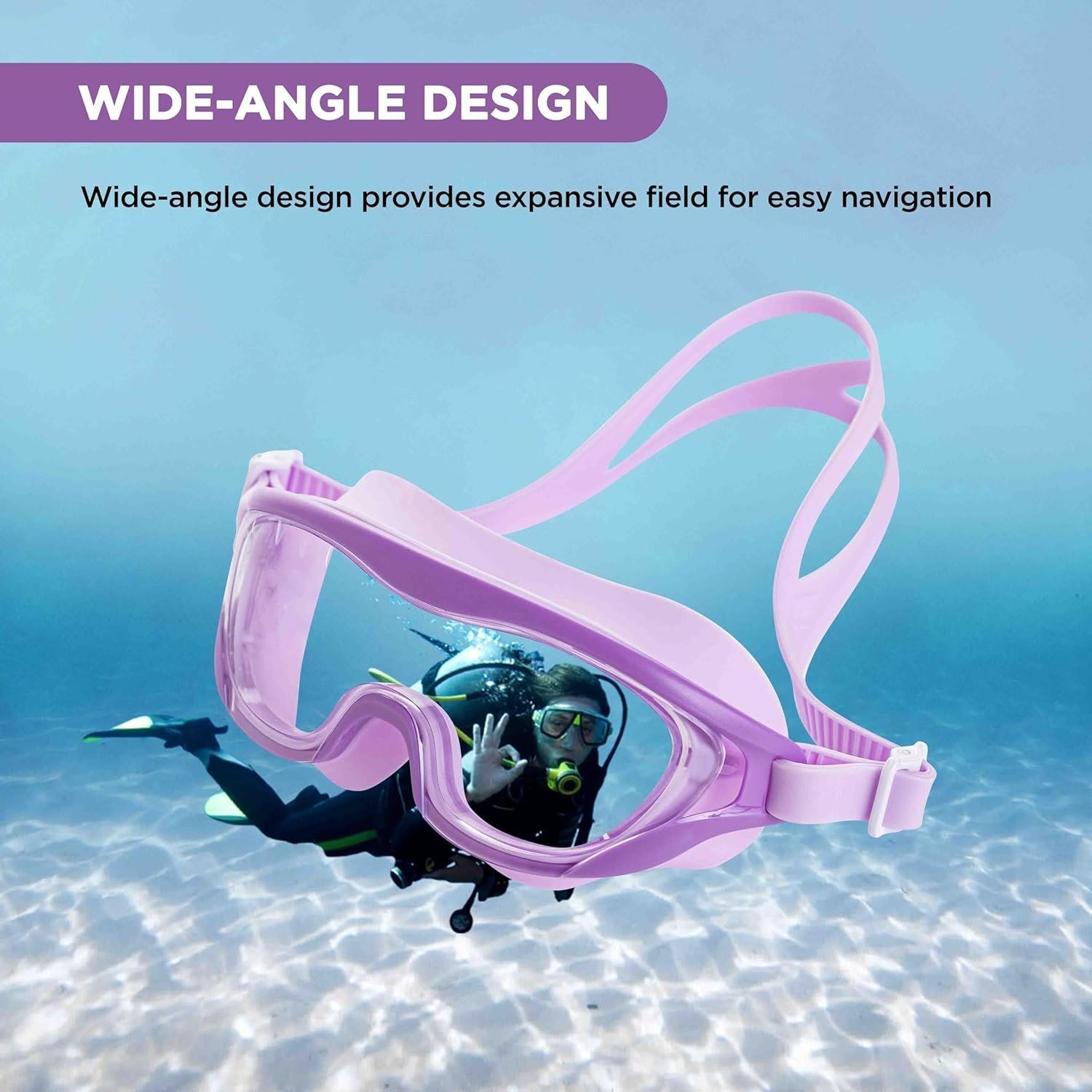 Lunettes de Natation Anti-Buée et Protection UV400 - نظارات سباحة احترافية مضادة للضباب والأشعة فوق البنفسجية برؤية 180درجة - الصورة 7