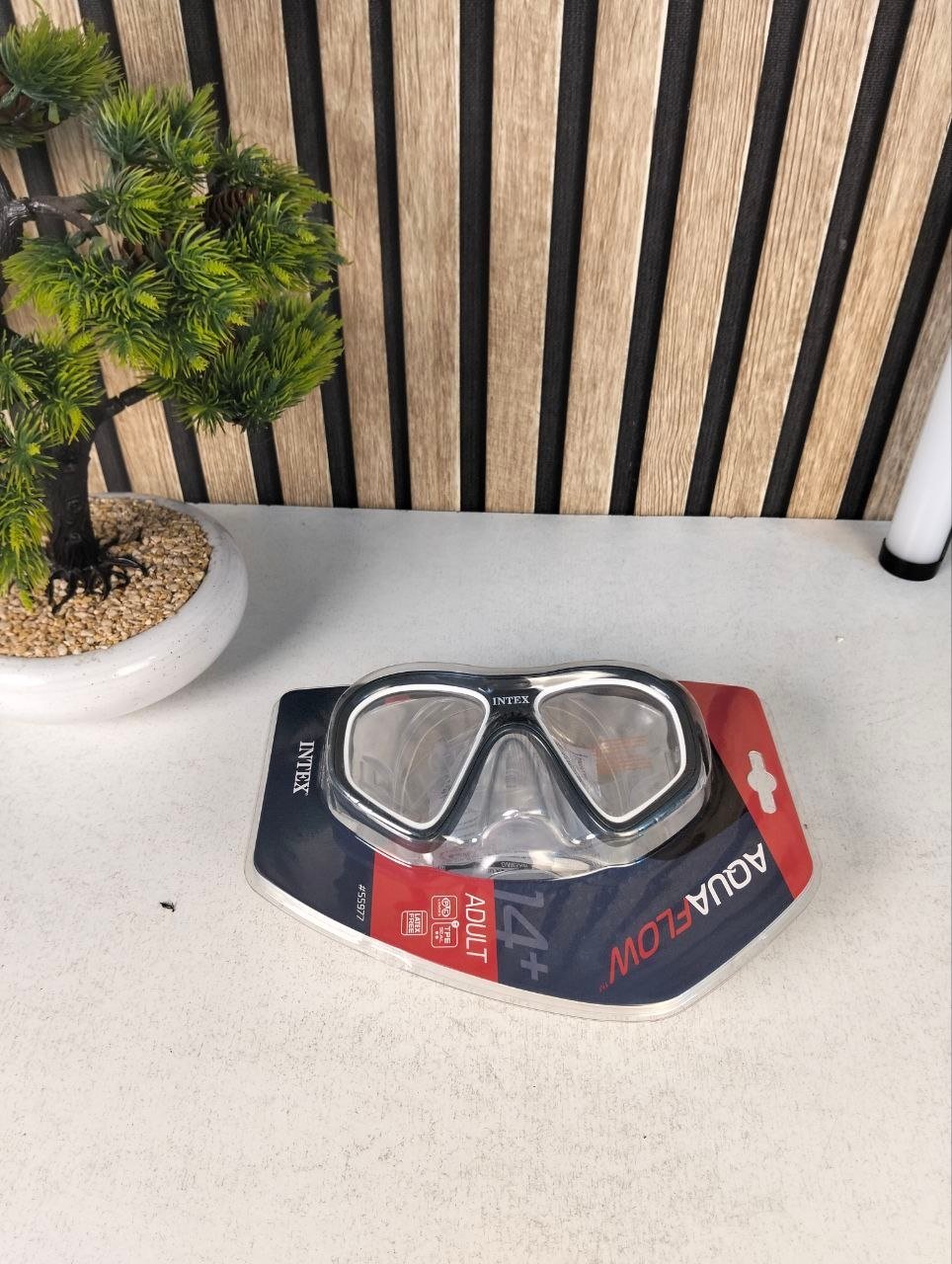 ⁦Masque de Plongée Intex Reef Rider 55977 Lentille Polycarbonate et Sangle Réglable - قناع الغوص والسباحة الاحترافي⁩ - الصورة ⁦2⁩