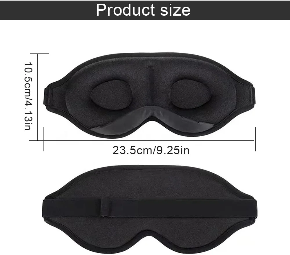 Masque de sommeil 3D ergonomique et profond amélioré avec sangle ajustable - قناع نوم مريح - الصورة 7