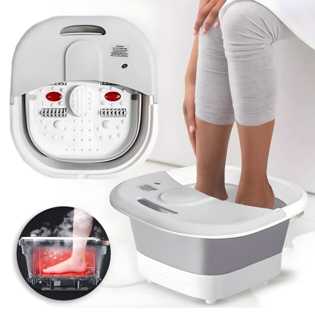 Masseur pour Pieds Pliable Hydromassant et Chauffant avec Rouleaux Shiatsu - جهاز مساج وتدليك القدمين المطور القابل للطي مع خاصية التسخين والفقاعات