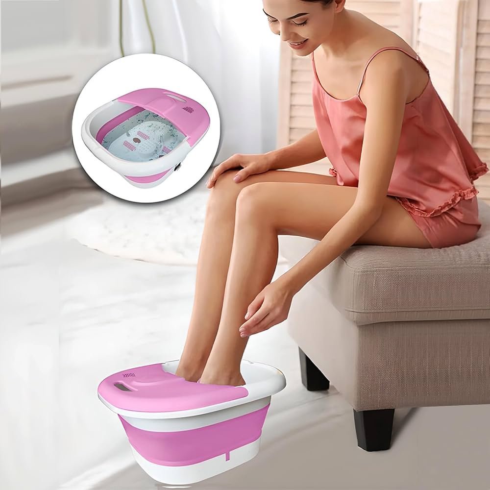 Masseur pour Pieds Pliable Hydromassant et Chauffant avec Rouleaux Shiatsu - جهاز مساج وتدليك القدمين المطور القابل للطي مع خاصية التسخين والفقاعات - الصورة 4