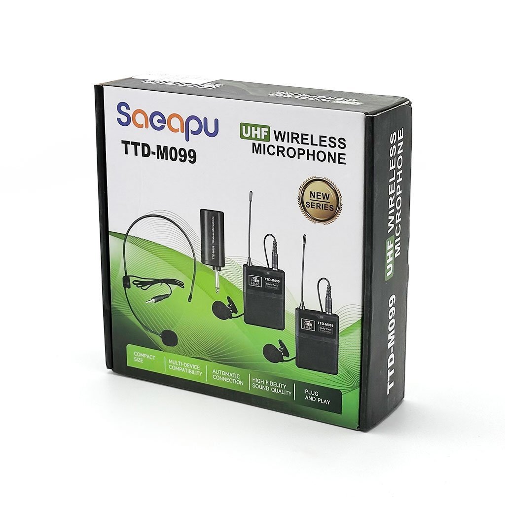 ⁦Microphone UHF Sans Fil Rechargeable TTD-M099 - ميكروفون لاسلكي قابل للشحن⁩ - الصورة ⁦2⁩