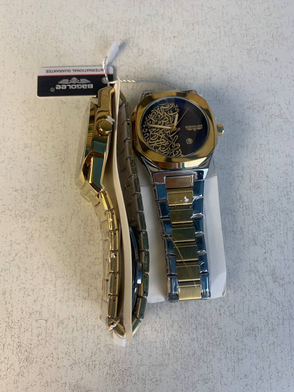 Montre Élégante avec Cadran en Calligraphie Arabe (3D Relief) - ساعة يد كلاسيكية بالخط العربي ثلاثي الأبعاد - الصورة 3
