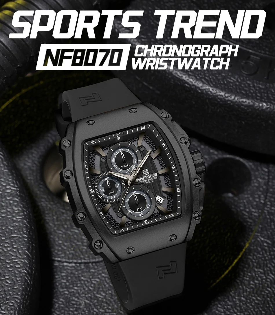 Montre Originale pour Hommes NaviForce NF8070 - ساعة نافي فورس أصلية للرجال - الصورة 3