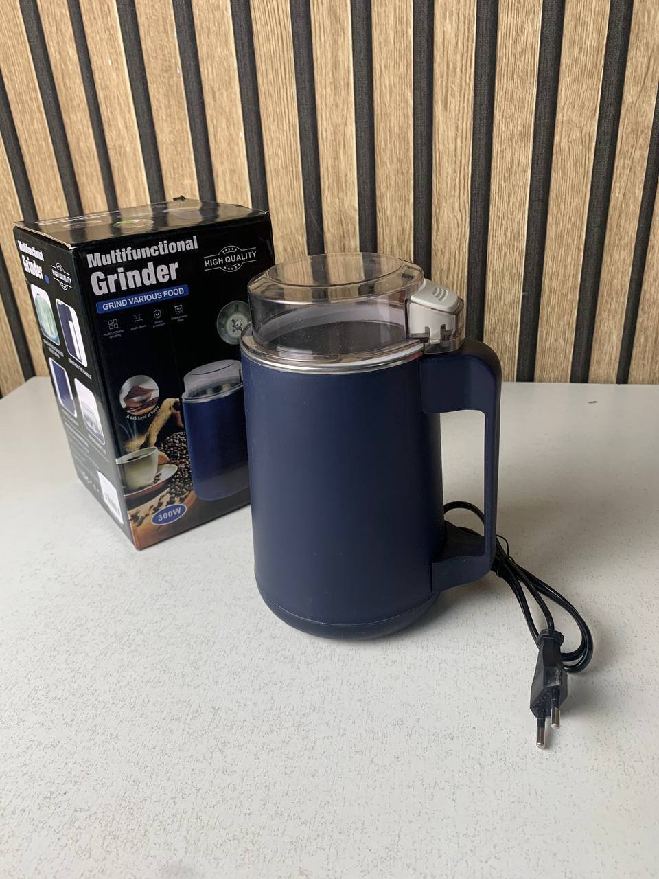 Moulin à café et grains électrique INOX 300W - مطحنة كهربائية للحبوب والتوابل - الصورة 2