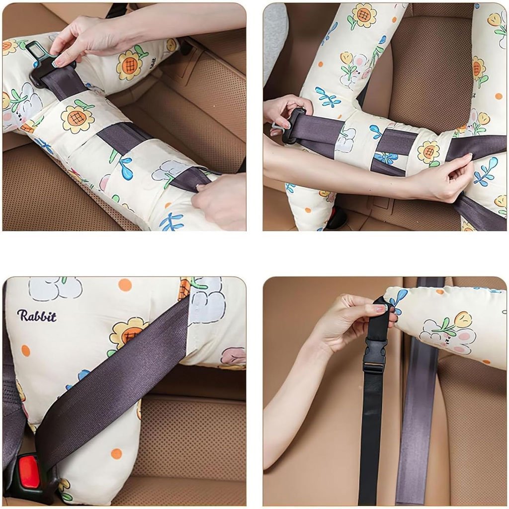 Oreiller de voyage et Sécurité pour enfant et adulte, support de tête en forme de H - الصورة 21