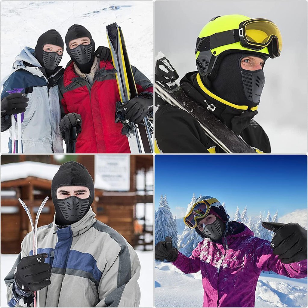 Pack Cagoule d’hiver Excefore avec gants thermiques pour écran tactile – طقم قناع وجه مع قفازات شتوية - الصورة 6