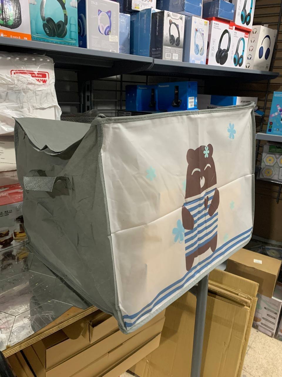 Pack 2 Sac de rangement Pliable pour vêtements à motifs de dessins animés Grande capacité - طقم2 قطع حقيبة تخزين ذات سعة كبيرة لللحاف والملابس - الصورة 2