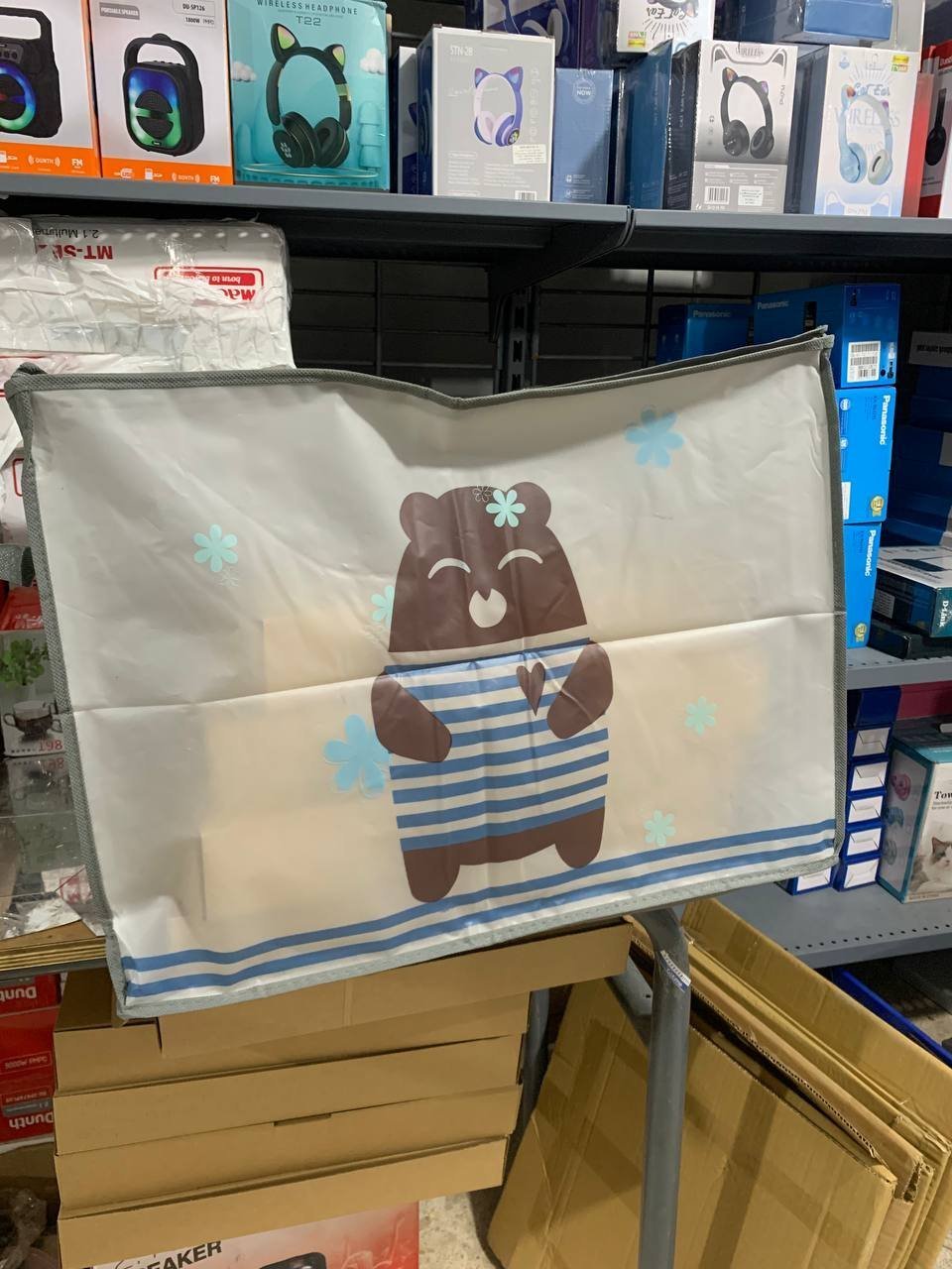 Pack 2 Sac de rangement Pliable pour vêtements à motifs de dessins animés Grande capacité - طقم2 قطع حقيبة تخزين ذات سعة كبيرة لللحاف والملابس - الصورة 5