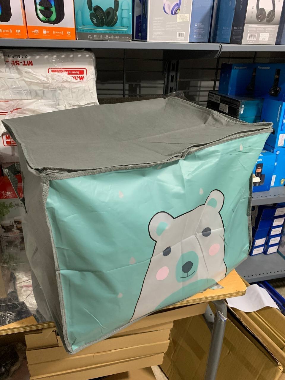 Pack 2 Sac de rangement Pliable pour vêtements à motifs de dessins animés Grande capacité - طقم2 قطع حقيبة تخزين ذات سعة كبيرة لللحاف والملابس - الصورة 6