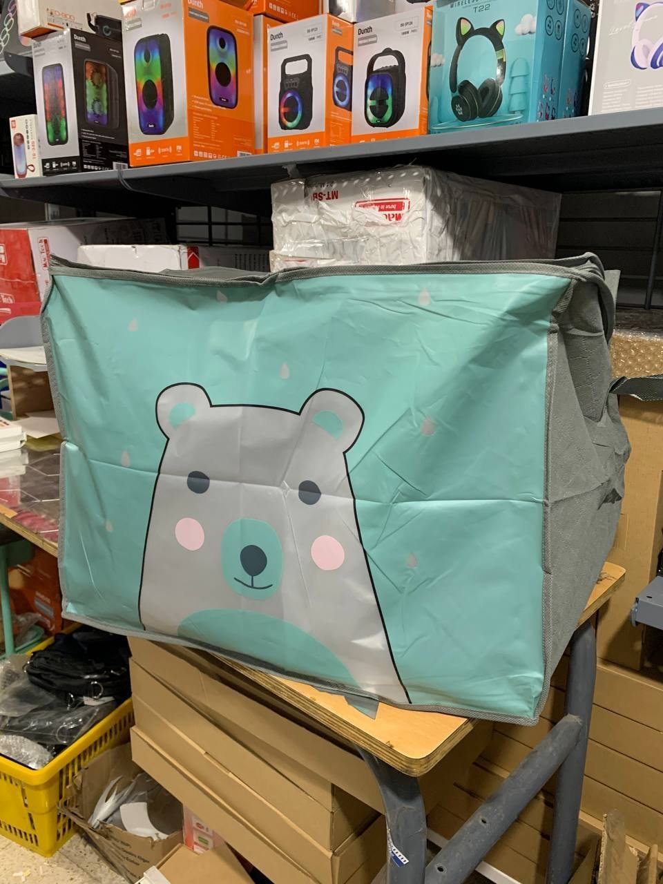 Pack 2 Sac de rangement Pliable pour vêtements à motifs de dessins animés Grande capacité - طقم2 قطع حقيبة تخزين ذات سعة كبيرة لللحاف والملابس - الصورة 7