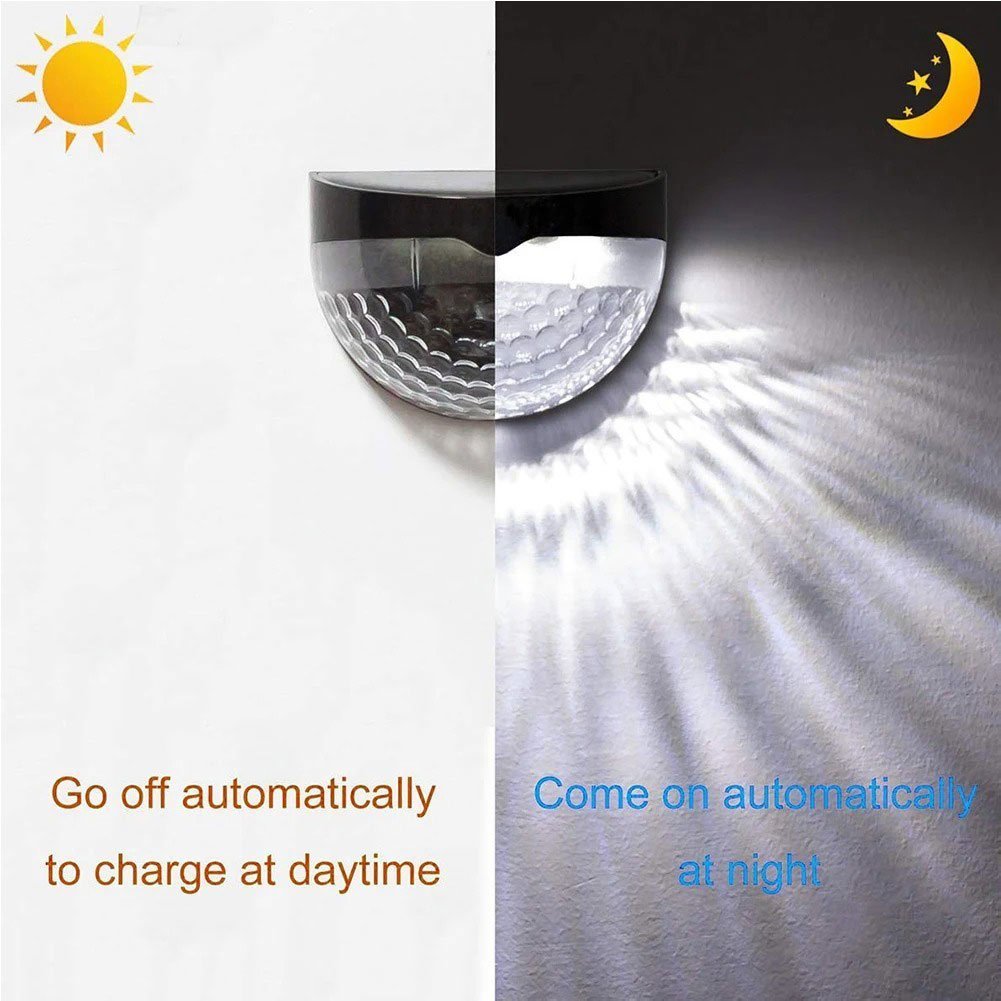 ⁦Pack 4 Lampes solaires pour clôture imperméable IP65 – مصابيح الإنارة الخارجية⁩ - الصورة ⁦3⁩