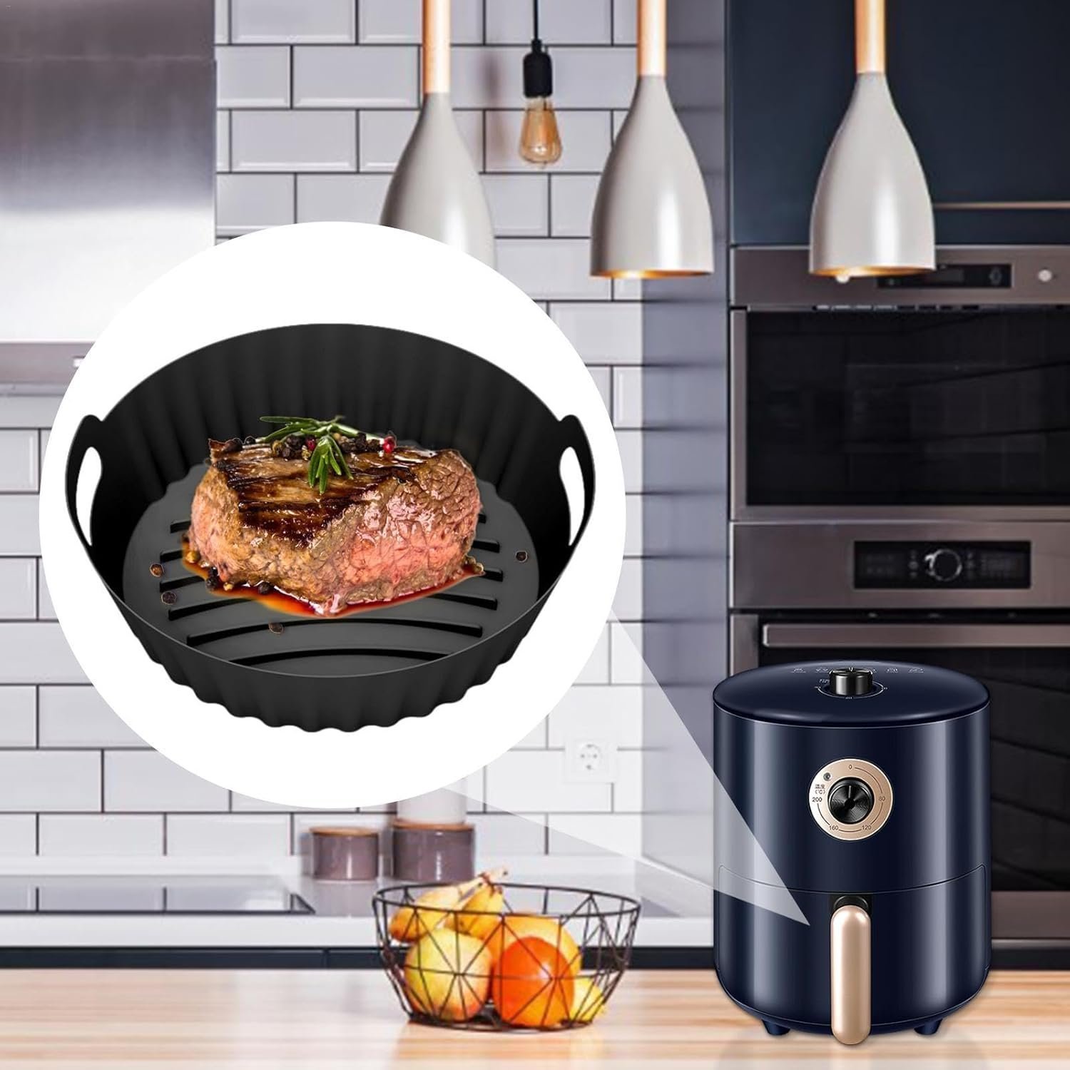 ⁦Pack de 3 moules en silicone pour friteuse à air chaud - طقم قوالب الطبخ في الفرن من سيليكون عالي الجودة⁩ - الصورة ⁦6⁩