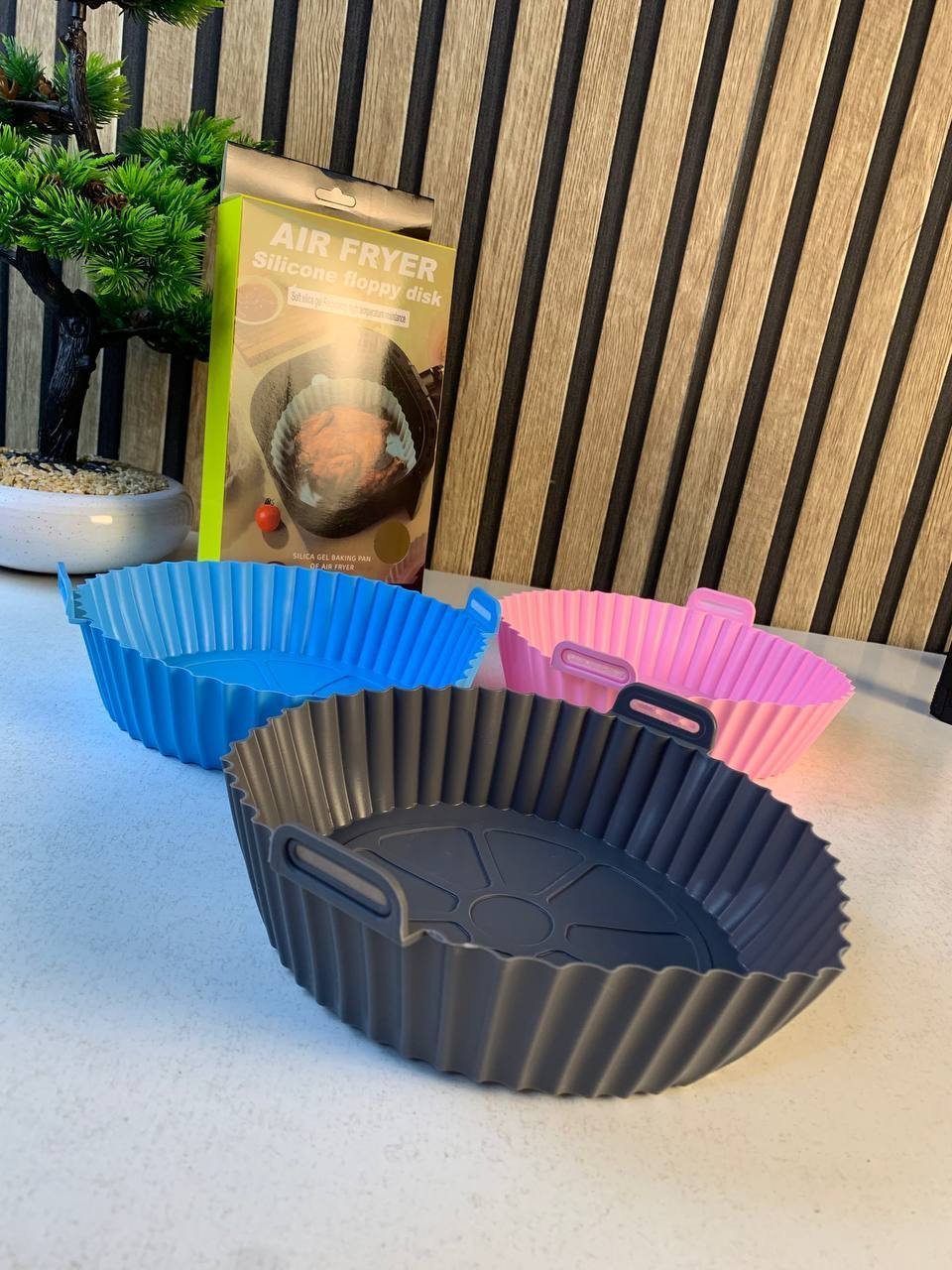 ⁦Pack de 3 moules en silicone pour friteuse à air chaud - طقم قوالب الطبخ في الفرن من سيليكون عالي الجودة⁩ - الصورة ⁦7⁩