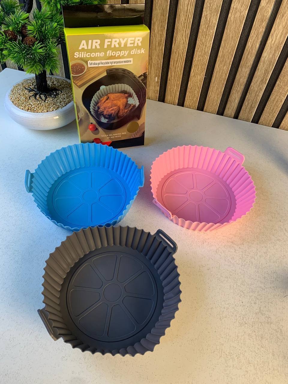 ⁦Pack de 3 moules en silicone pour friteuse à air chaud - طقم قوالب الطبخ في الفرن من سيليكون عالي الجودة⁩ - الصورة ⁦8⁩