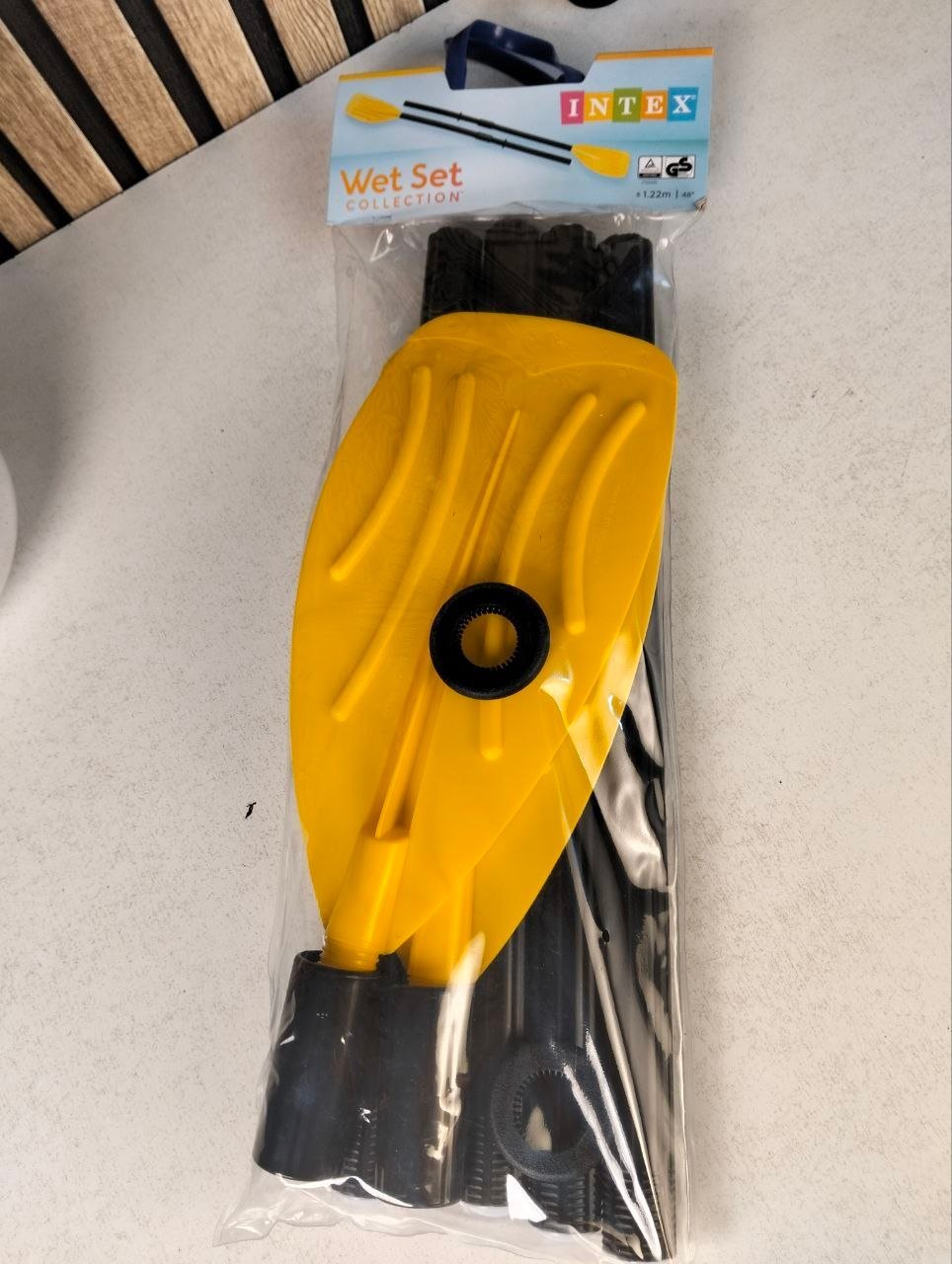Paire de Rames Intex 122 cm en PVC Robuste Démontables en 3 Pièces pour Kayak et Bateau - طقم مجاديف متينة - الصورة 2