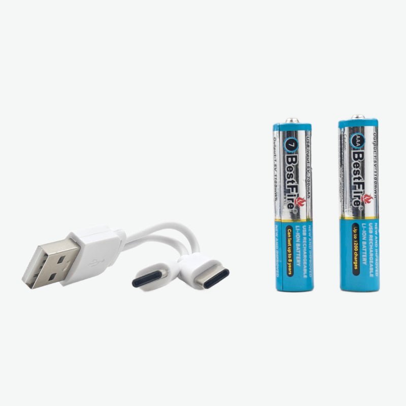 Pile rechargeable USB type C AAA 700mWh en lithium BestFire - بطارية ليثيوم قابلة لإعادة الشحن - الصورة 2