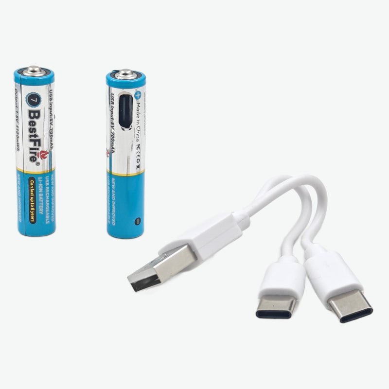 Pile rechargeable USB type C AAA 700mWh en lithium BestFire - بطارية ليثيوم قابلة لإعادة الشحن - الصورة 4
