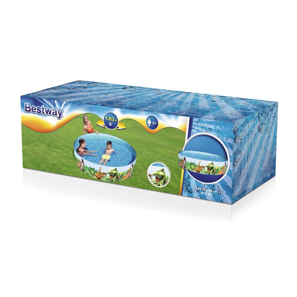 Piscine Dinosaure Ronde en Vinyle et PVC 244x46cm - الصورة 7