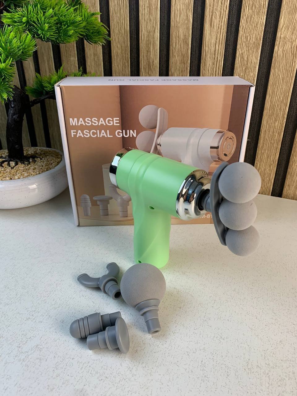 Pistolet de massage pour soulager la douleur 6 vitesses 5 têtes LM-810T - جهاز تدليك بعدة رِؤوس - الصورة 10