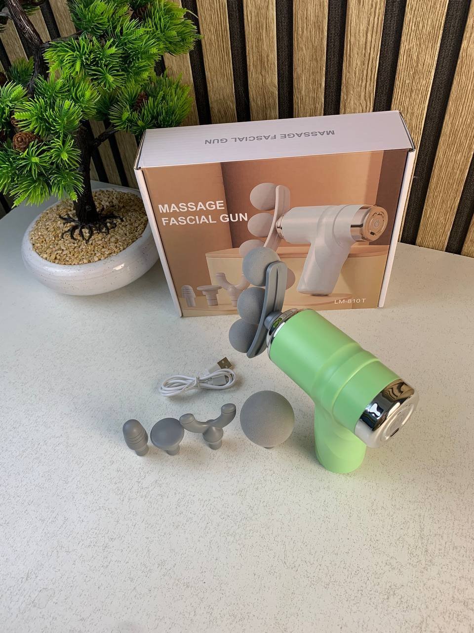 Pistolet de massage pour soulager la douleur 6 vitesses 5 têtes LM-810T - جهاز تدليك بعدة رِؤوس - الصورة 11