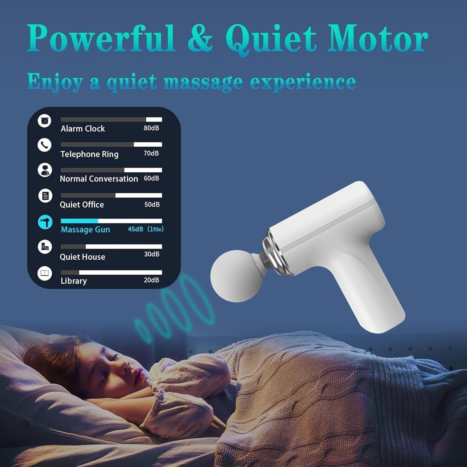 Pistolet de massage pour soulager la douleur 6 vitesses 5 têtes LM-810T - جهاز تدليك بعدة رِؤوس - الصورة 6