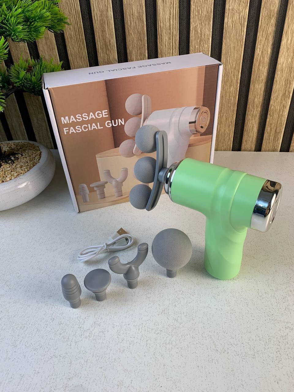 Pistolet de massage pour soulager la douleur 6 vitesses 5 têtes LM-810T - جهاز تدليك بعدة رِؤوس - الصورة 9