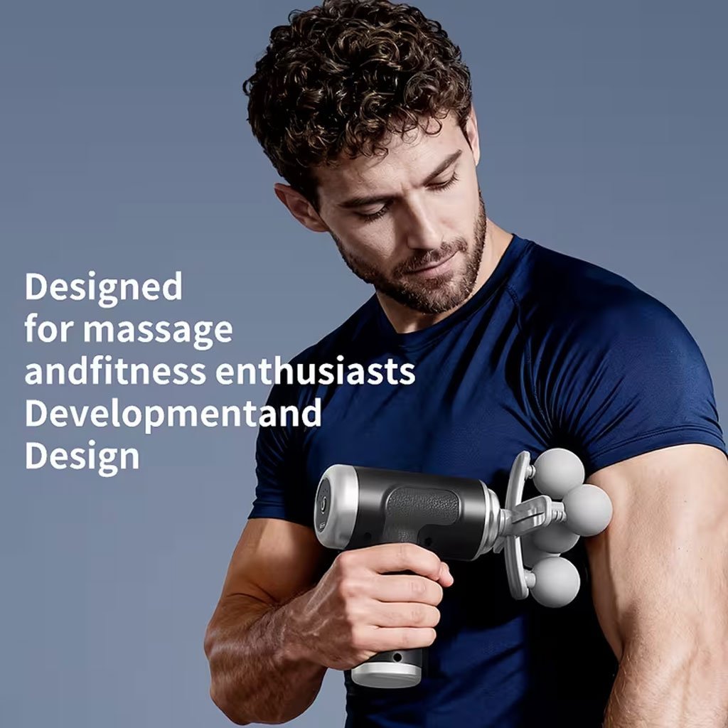 Pistolet de Massage Professionnel avec 9 Têtes Interchangeables pour Relaxation Totale - جهاز تدليك الجسم الاحترافي بـ 9 رؤوس لتدليك الأنسجة العميقة - الصورة 11