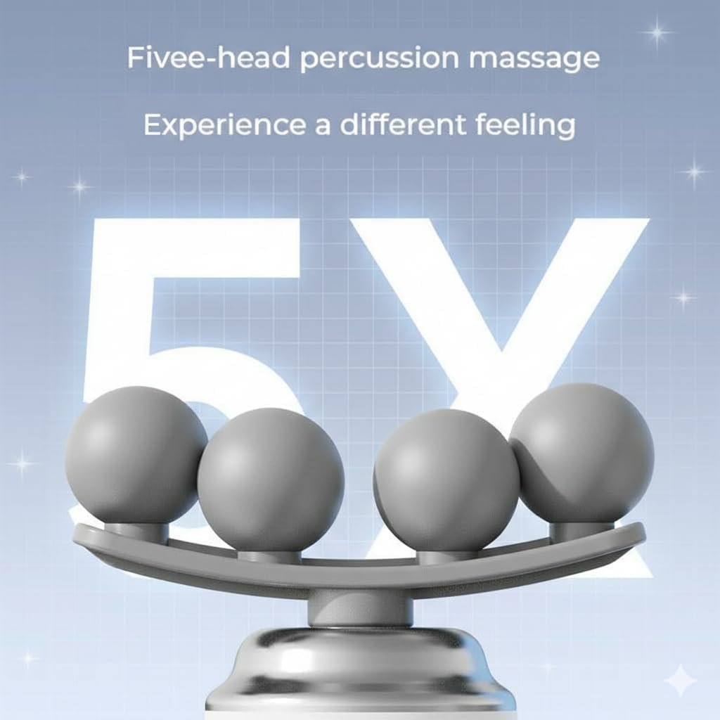 Pistolet de Massage Professionnel avec 9 Têtes Interchangeables pour Relaxation Totale - جهاز تدليك الجسم الاحترافي بـ 9 رؤوس لتدليك الأنسجة العميقة - الصورة 13