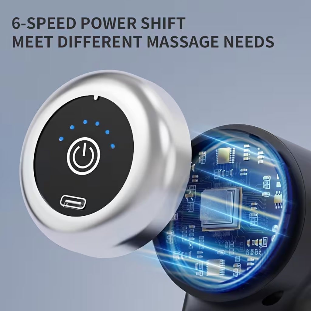 Pistolet de Massage Professionnel avec 9 Têtes Interchangeables pour Relaxation Totale - جهاز تدليك الجسم الاحترافي بـ 9 رؤوس لتدليك الأنسجة العميقة - الصورة 8