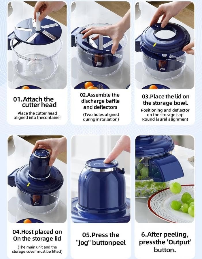 ⁦Éplucheur Électrique Innovant pour Fruits et Légumes - مقشرة الفواكه والخضروات⁩ - الصورة ⁦9⁩