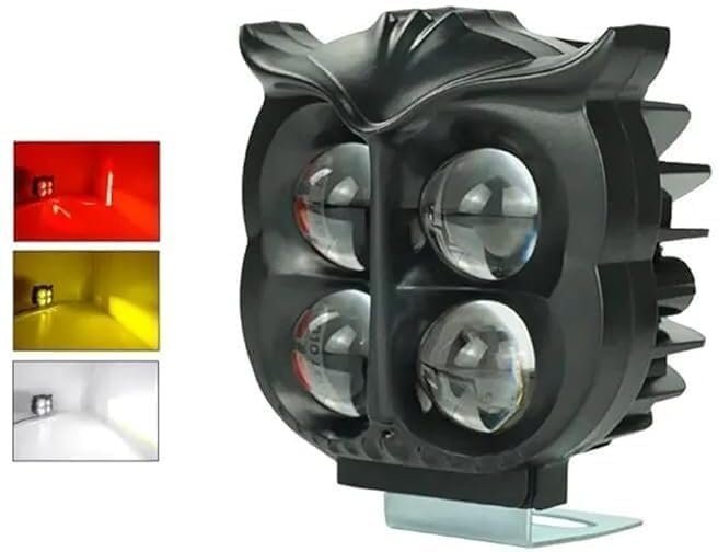 Projecteur Antibrouillard LED Forme Chouette 40W - Éclairage Jaune/Blanc ET Devil Eye Rouge - مصابيح ضباب ليد بتصميم عين البومة - الصورة 2