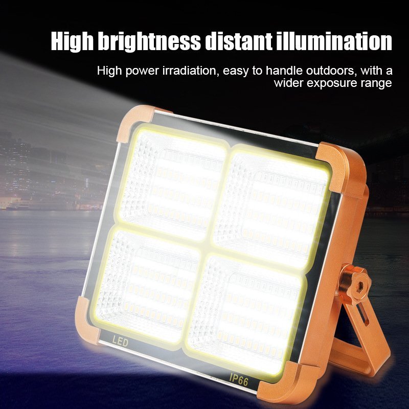 Projecteur Solaire étanche Rechargeable 4 modes Déclairage Power-Bank 1000W - الصورة 2