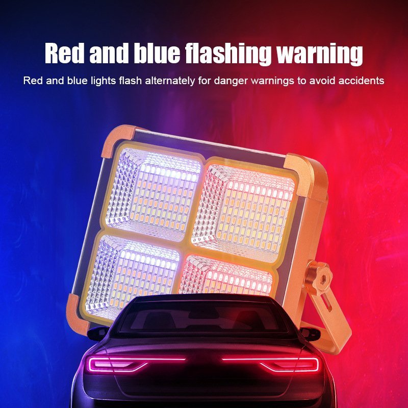 Projecteur Solaire étanche Rechargeable 4 modes Déclairage Power-Bank 1000W - الصورة 3