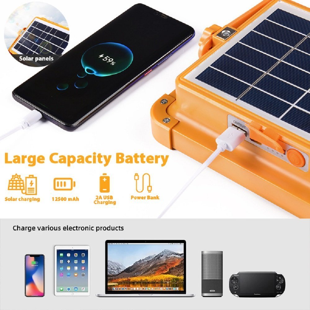 Projecteur Solaire étanche Rechargeable 4 modes Déclairage Power-Bank 1000W - الصورة 6