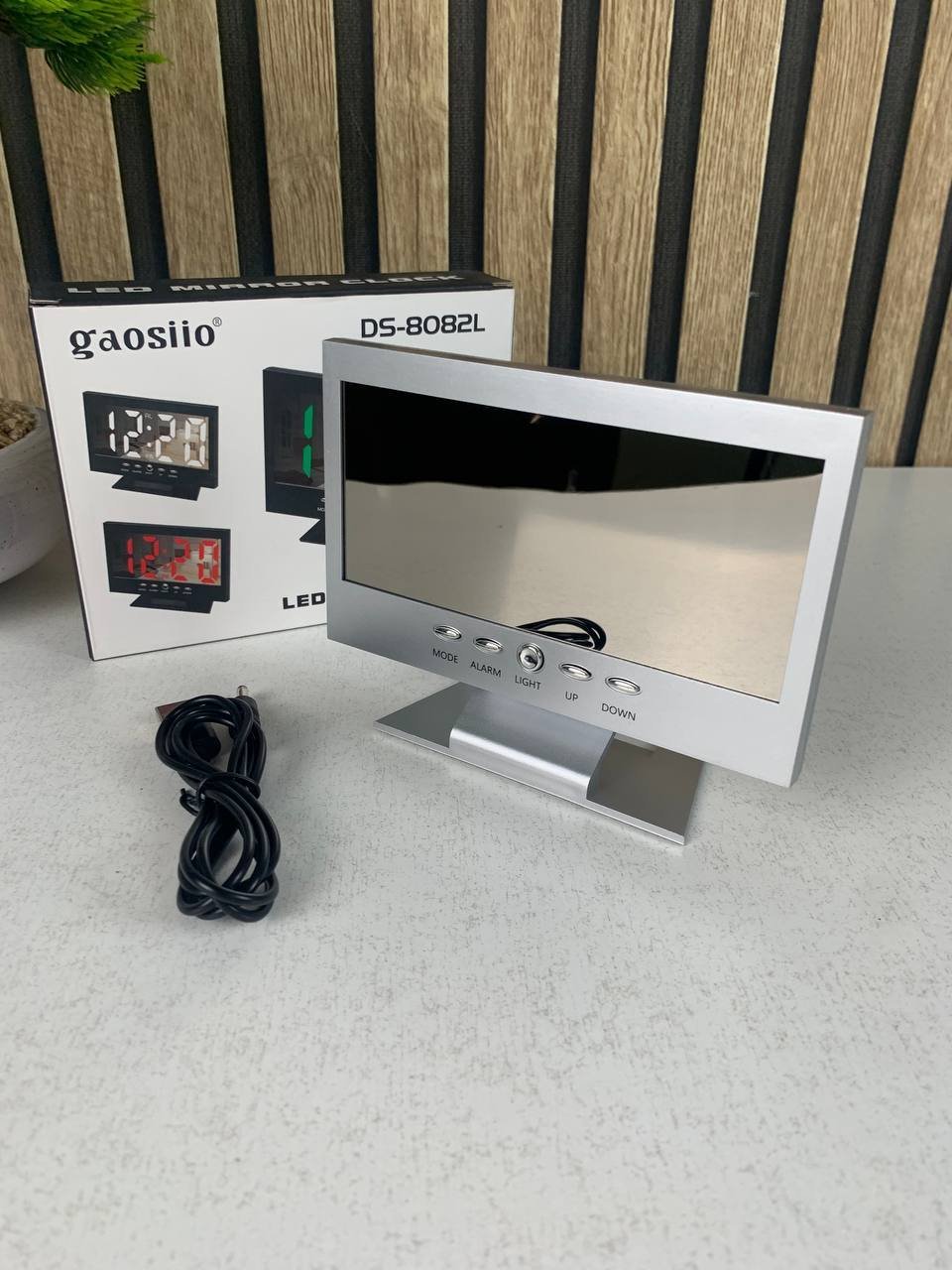 ⁦Réveil Numérique Miroir LED Moderne DS-8082L – ساعة منبه رقمي⁩ - الصورة ⁦6⁩