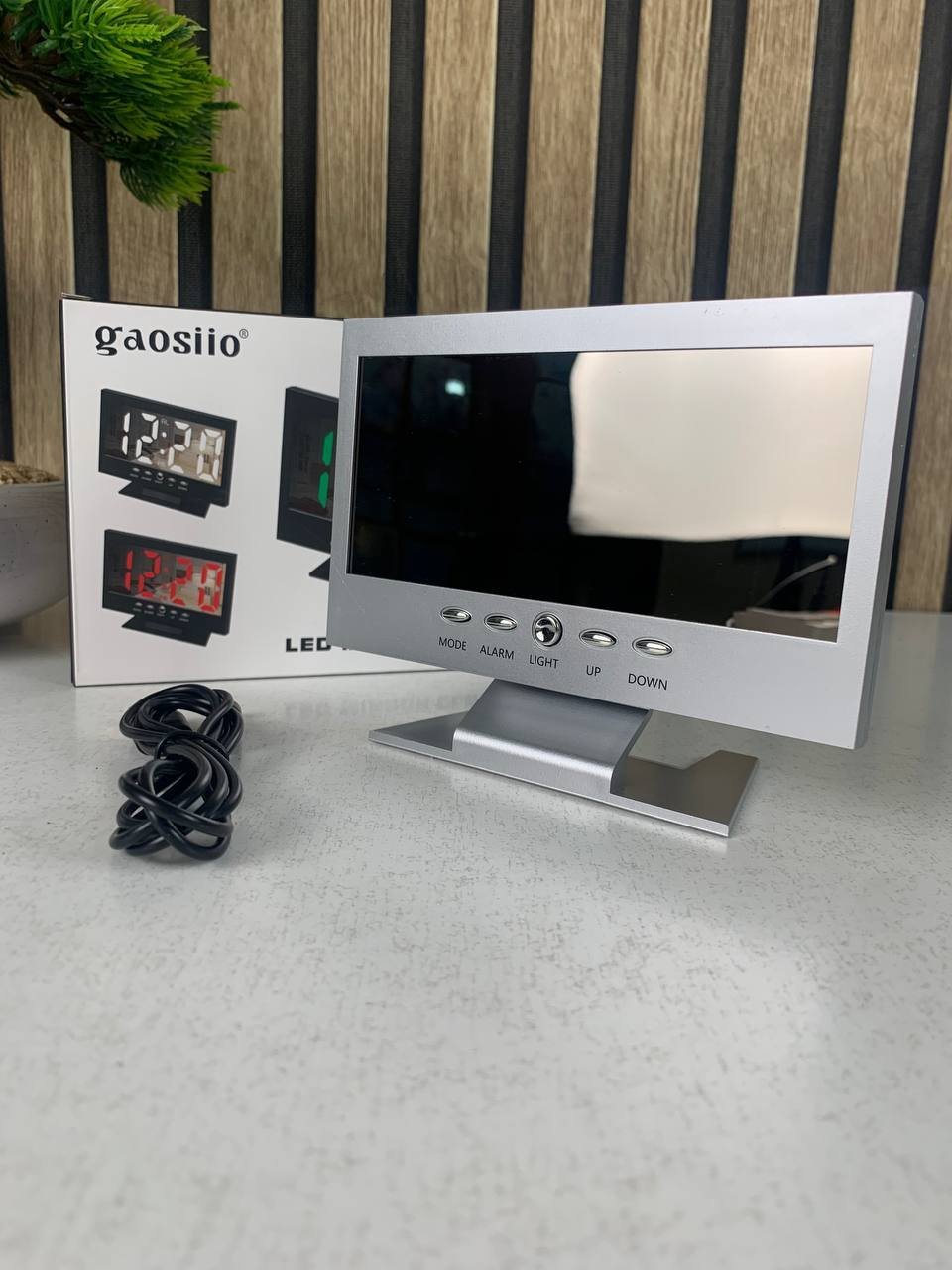 ⁦Réveil Numérique Miroir LED Moderne DS-8082L – ساعة منبه رقمي⁩ - الصورة ⁦7⁩