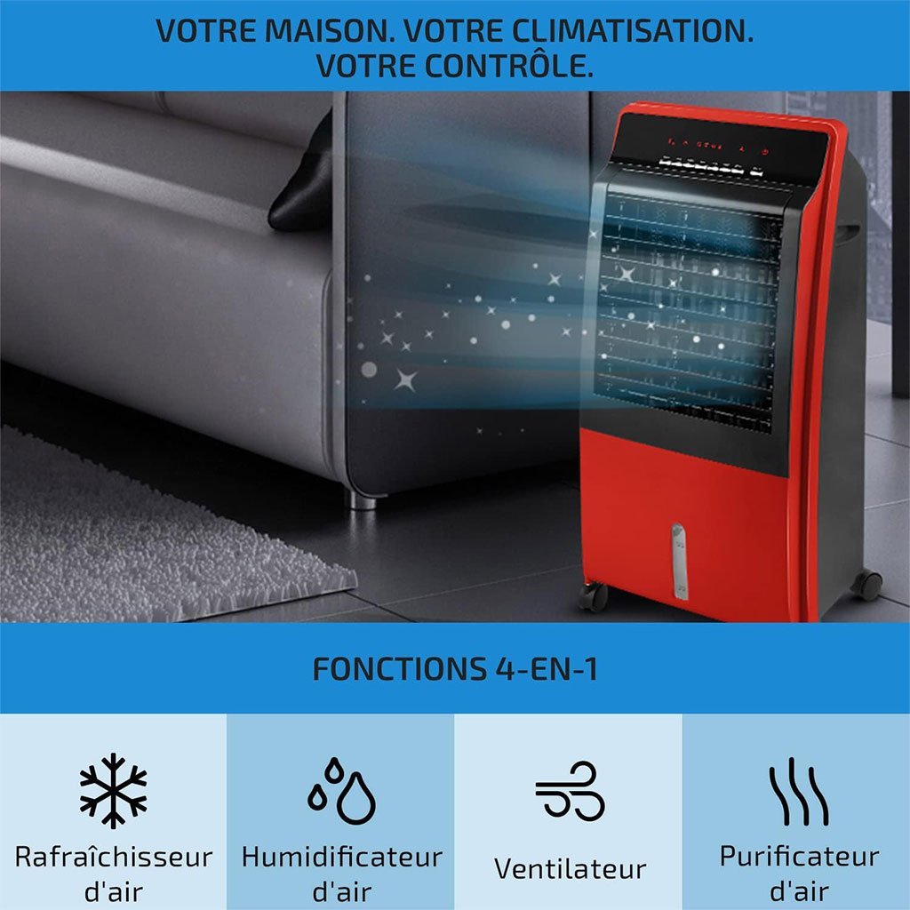 ⁦Refroidisseur d’Air Portable 4 en 1 Réservoir 8L – مبرد متنقل⁩ - الصورة ⁦11⁩