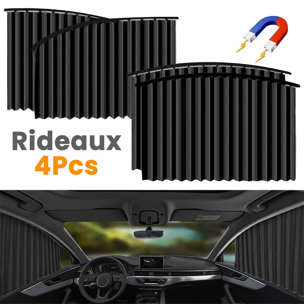 Rideaux Fenêtre de Voiture Accordéon Magnétiques 4Pcs - ستائر السيارات مغناطيسية