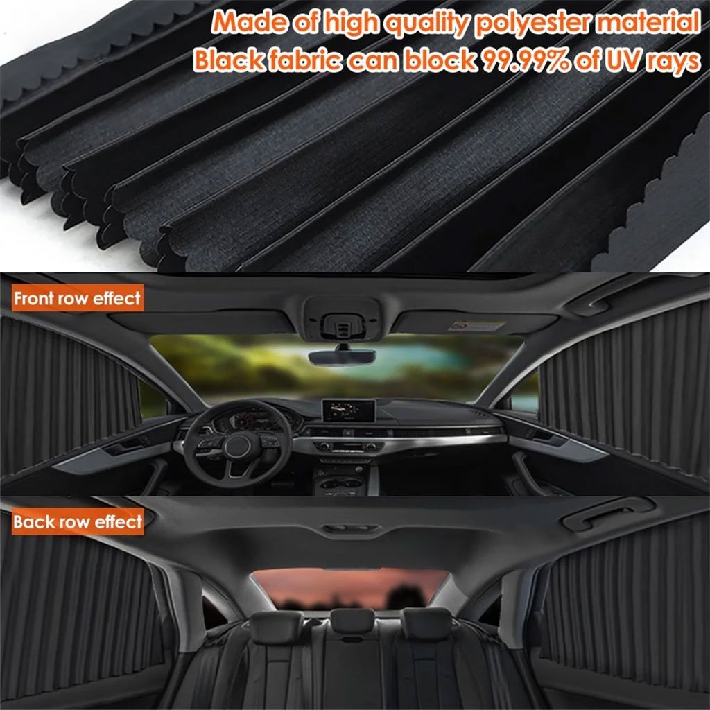 ⁦Rideaux Fenêtre de Voiture Accordéon Magnétiques 4Pcs - ستائر السيارات مغناطيسية⁩ - الصورة ⁦3⁩