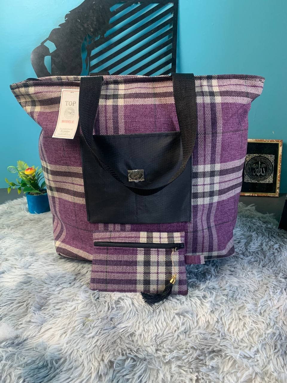 Sac à main burberry Grande capacité avec un portefeuille pour femme