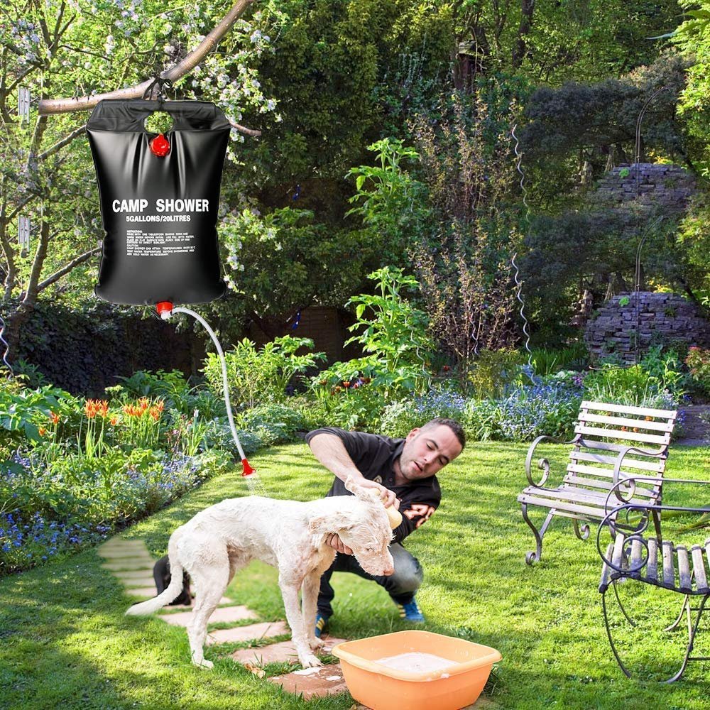 Sac de douche solaire avec pommeau de douche interchangeable 20L - حقيبة الاستحمام الشمسية المحمولة سعة 20 لتر - الصورة 4