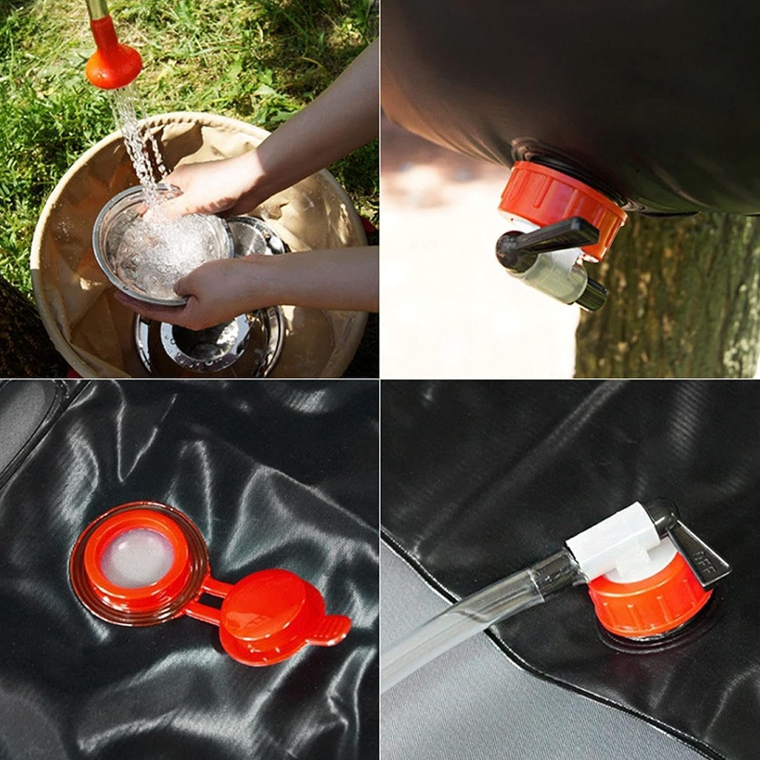 Sac de douche solaire avec pommeau de douche interchangeable 20L - حقيبة الاستحمام الشمسية المحمولة سعة 20 لتر - الصورة 5