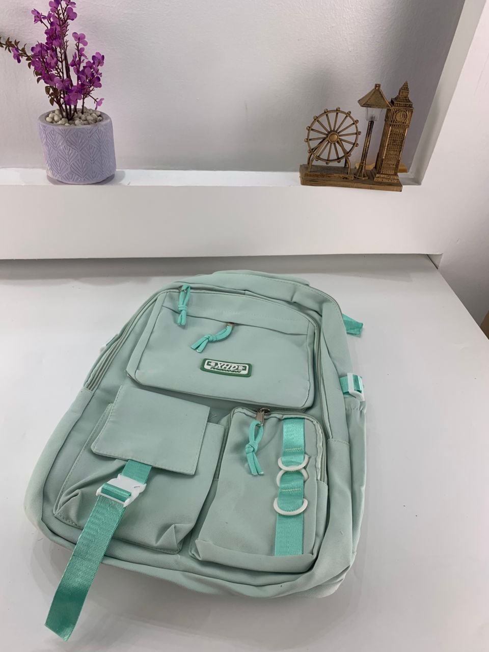 ⁦Sacs à dos d’école Style Décontracté XHD Vert- حقيبة ظهر مدرسية أخضر⁩ - الصورة ⁦2⁩