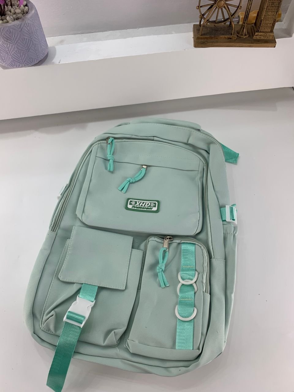 ⁦Sacs à dos d’école Style Décontracté XHD Vert- حقيبة ظهر مدرسية أخضر⁩ - الصورة ⁦3⁩