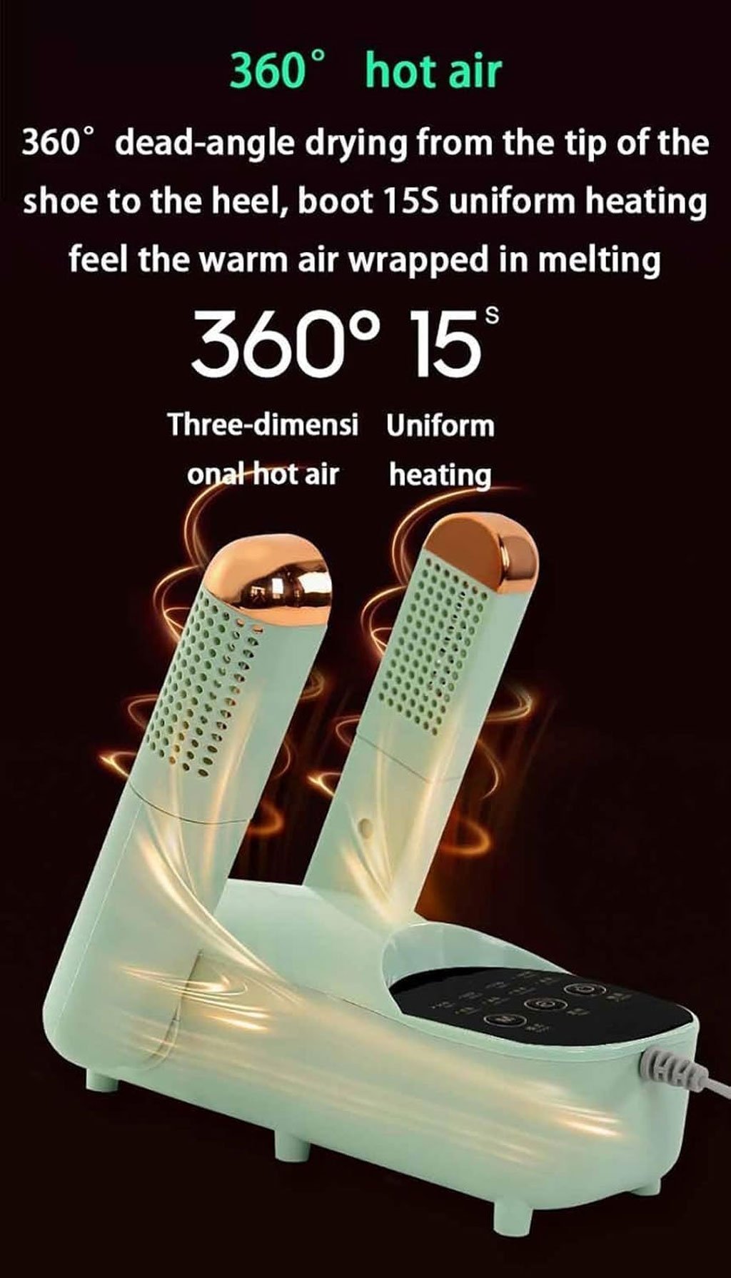 Sèche-chaussures électrique avec minuterie et grille de séchage réglable V2 – مجفف أحذية محمول - الصورة 2