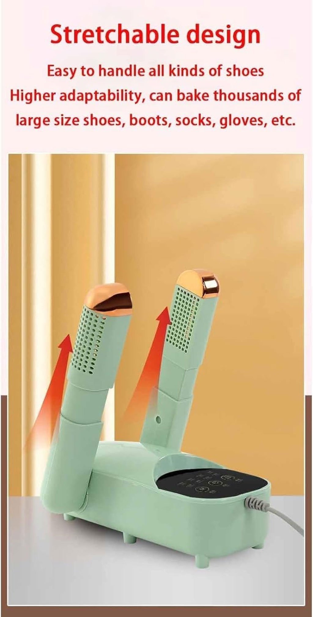 Sèche-chaussures électrique avec minuterie et grille de séchage réglable V2 – مجفف أحذية محمول - الصورة 5