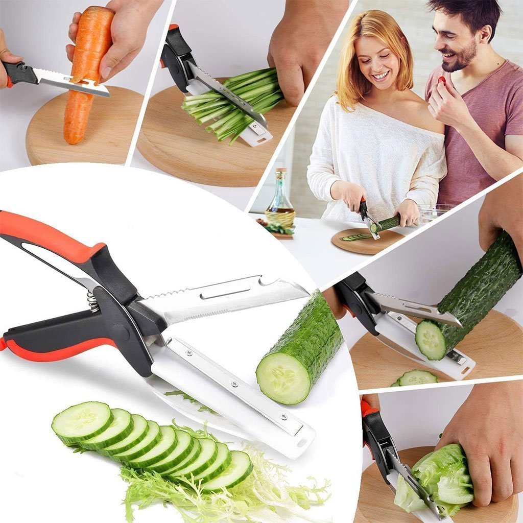 Ciseaux de cuisine Multifonctionnel 5en1 Rapide et - الصورة 3
