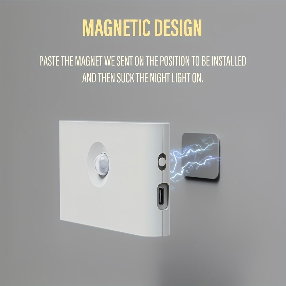 Smart Applique murale LED intelligente à détecteur de mouvement rechargeable 2Pcs - طقم مصباحين لإضاءة الممرات - الصورة 5